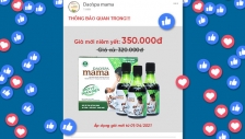 Dao'spa mamaáp dụng tăng giá sản phẩm từ 01/04/2021
